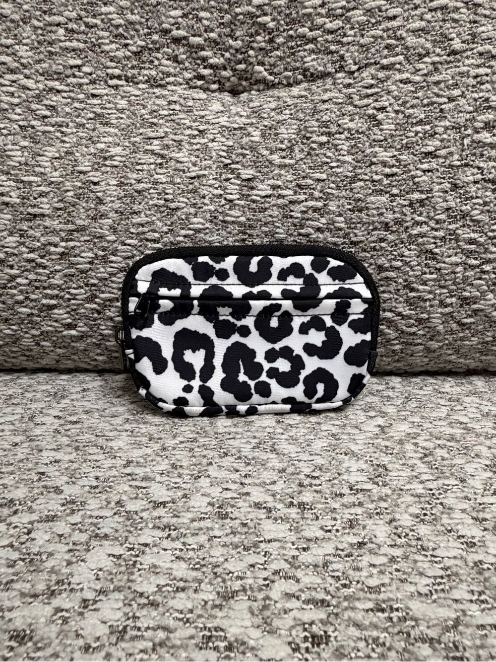 Leopard Print Mini Wallet - Black & White